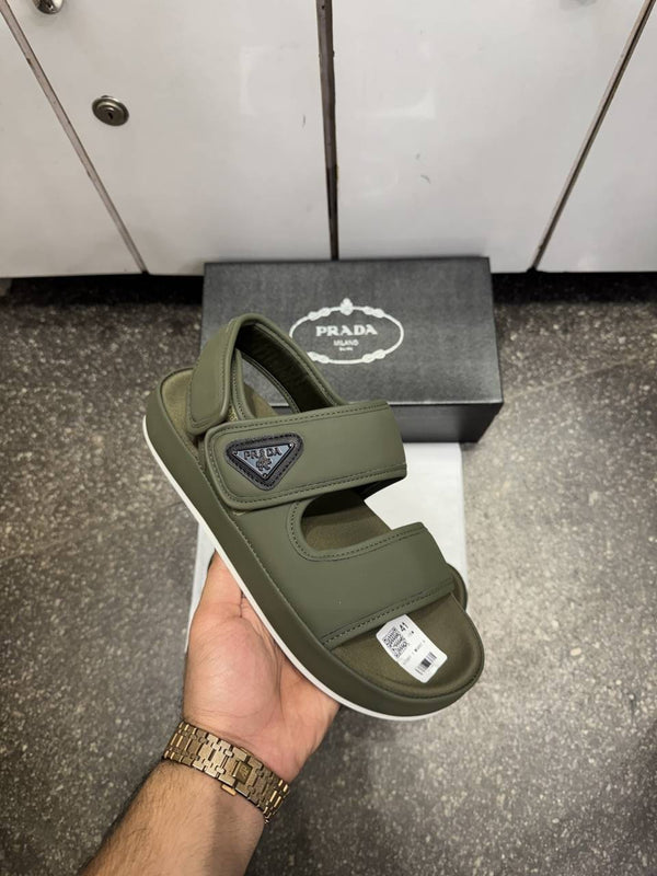 Prad.a Technical Fabric Sandals Olive Green