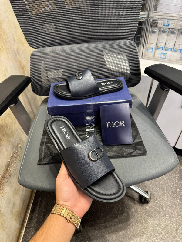 DIO.R PREMIUM LEATHER CHAPPAL NAVY 043