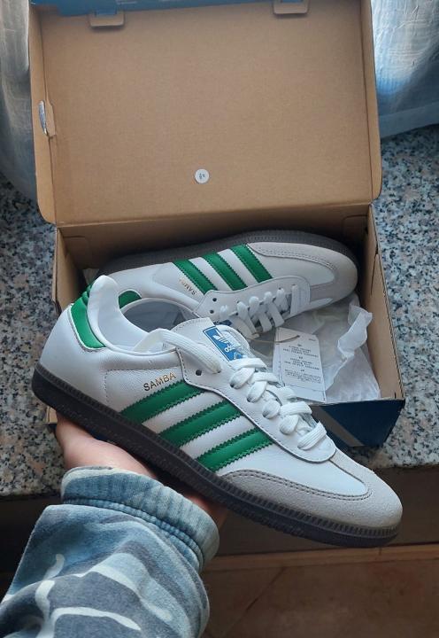 Adida.s Samba White Green Men Leather Quality Fix