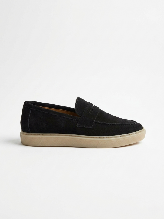 ZAR.A BLACK SUEDE LOAFER 500