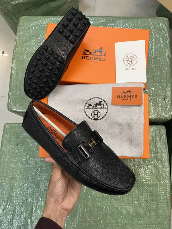 Herme.s Small Buckle Premium Loafers Surplus Calf Leather Quality With All Accessories Hx006