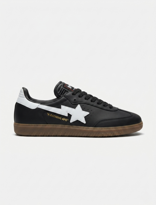 ADIDA.S SAMBA BAPE BLACK WHITE BLACK SNEAKER