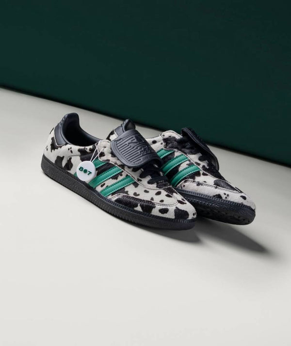 ADIDA.S SAMBA LT COW PRINT BLACK WHITE