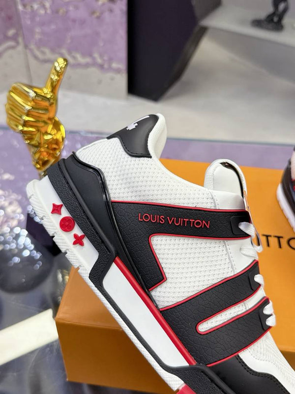 LOUI.S VUITTON ICONIC TRAINER WHITE RED