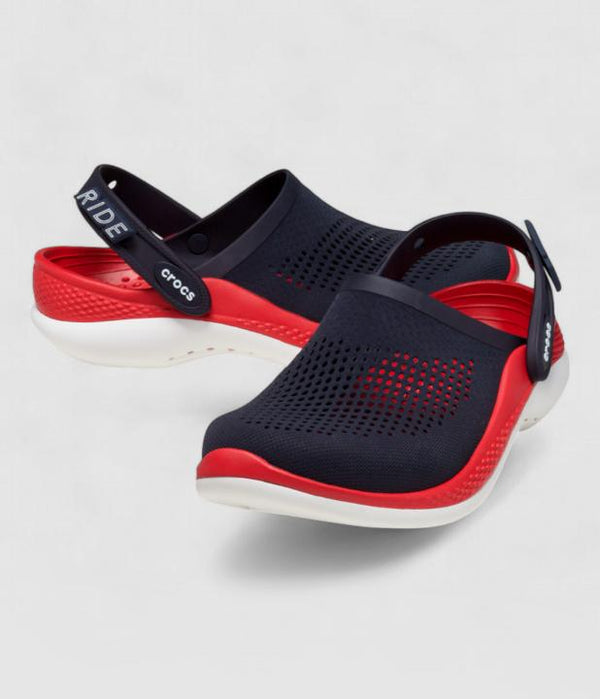Croc.ss  Lite Ride 360 Navy Red Carry Bag Og box