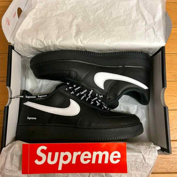 Supreme x Nik ee air force 1 low black white