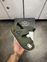 Prad.a Technical Fabric Sandals Olive Green