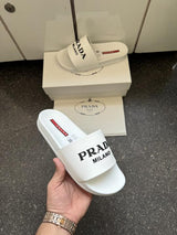 Praada Logo embossed white