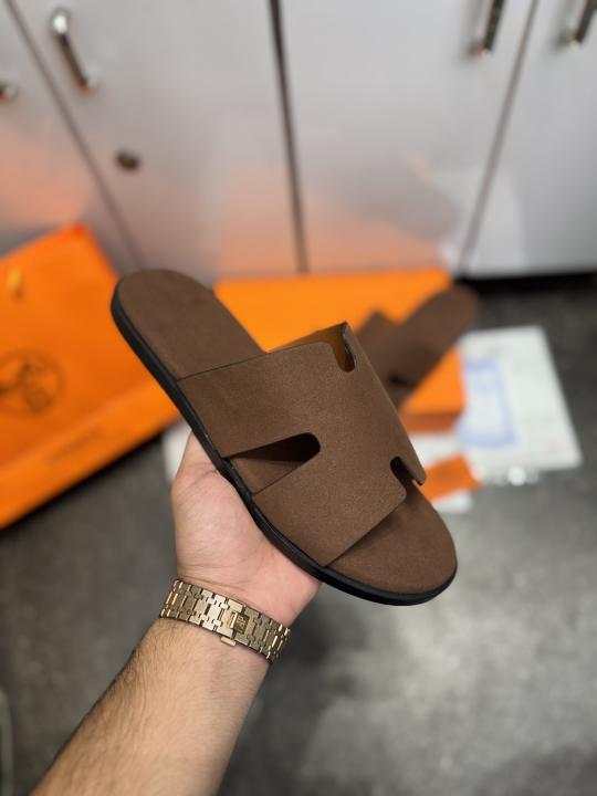 HERME.S IZMIR ITALIAN SLIDE TAN SUEDE 021