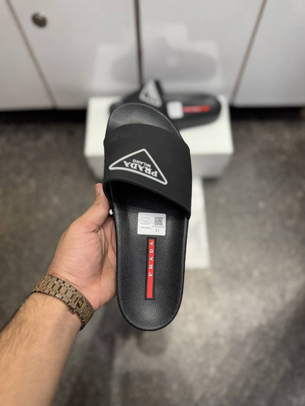 PRAD.A MILANO PREMIUM BLACK WHITE SLIDE 030