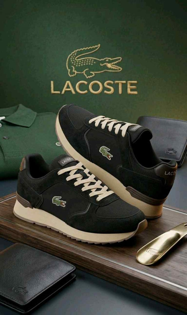 LACOST.E BLANCO VERDE BLACK BROWN SNEAKER