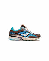 Footpatrol x Saucony ProGrid Omni 9 in the BlueBrown