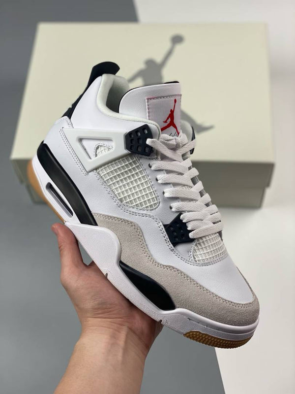 Nikke Air Jordan 4 SB White Black Semi UA