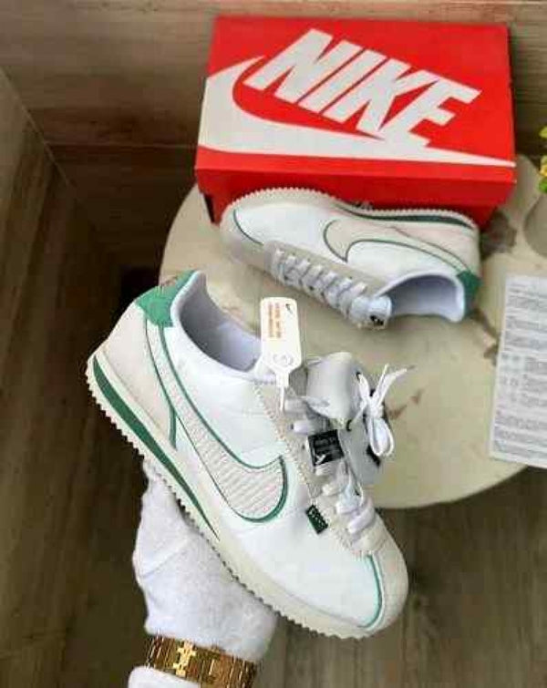 NIK EE Cortez White Green Suede