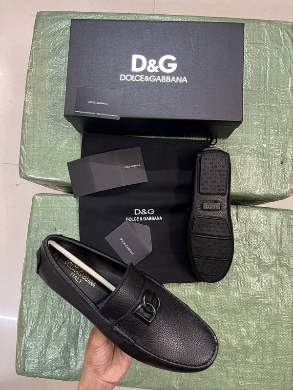 Dolc.e & Gabbana Premium Loafers Surplus Calf Leather Quality With All Accessories HX008