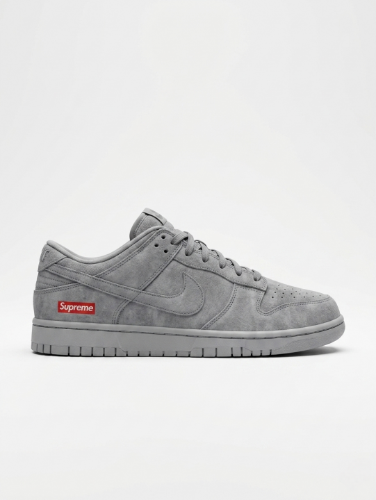 NIK.E SB DUNK LOW GREY X SUPREME