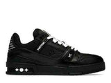 LOUISS VUTION trainer black embossed monogram