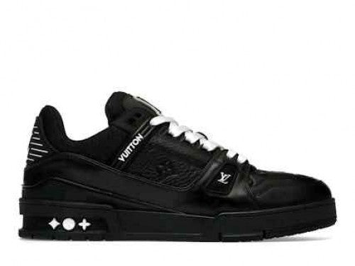 LOUISS VUTION trainer black embossed monogram