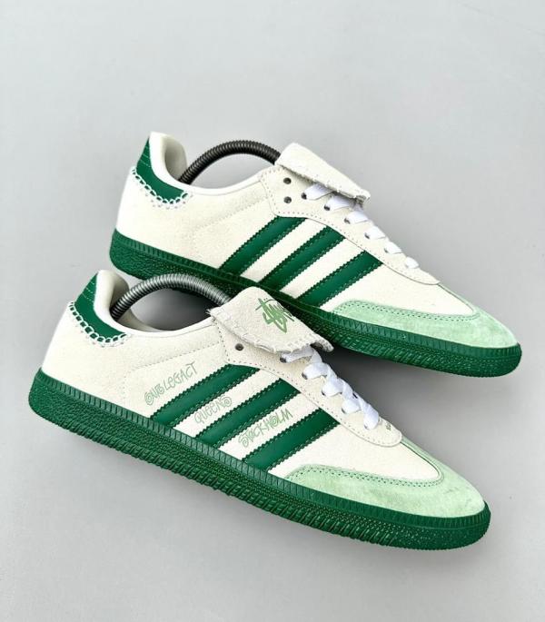 Addidas  X Stussy Samba White Green