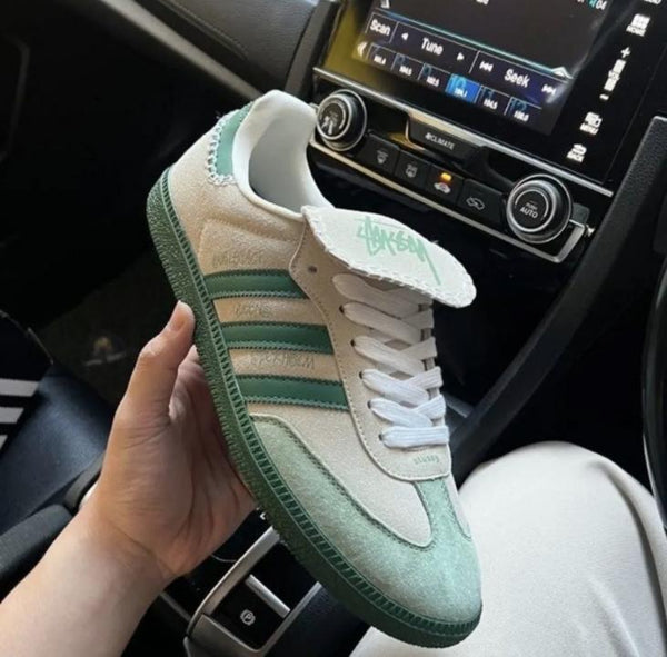 Addidas  X Stussy Samba White Green