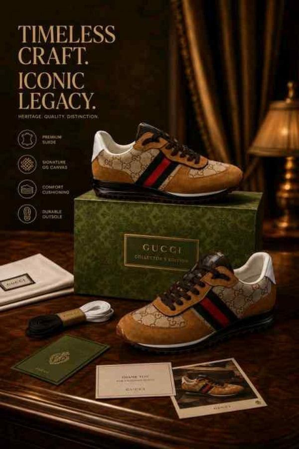 Guucci Re-Motion Canvas Beige Dark Brown