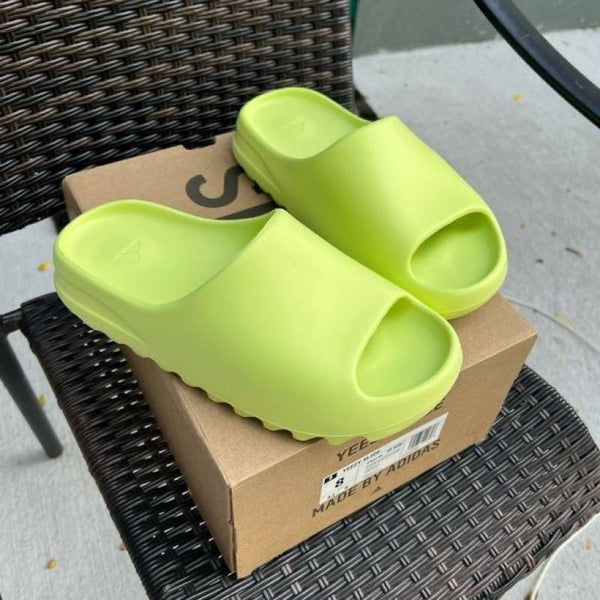 Adidaas Yeezy Slide Glow Green UA Quality With Tag  Butter Papar Og Box.