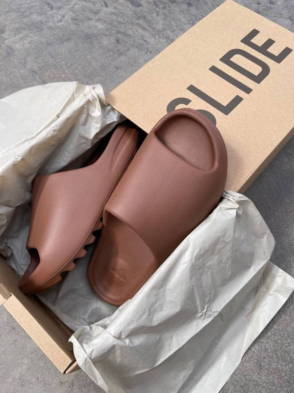 Adidaas Yeezy Slide Flax Brown UA Quality With Tag  Butter Papar Og Box.