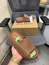 Adidaas Yeezy Slide Flax Brown UA Quality With Tag  Butter Papar Og Box.