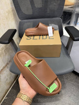 Adidaas Yeezy Slide Flax Brown UA Quality With Tag  Butter Papar Og Box.