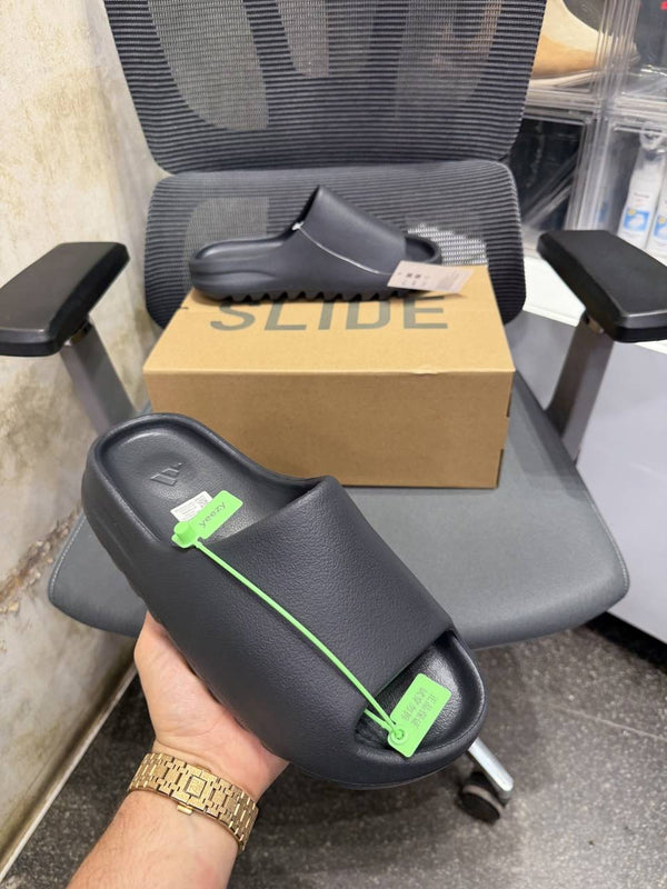 Adidaas Yeezy Slide Black UA Quality With Tag  Butter Papar Og Box.