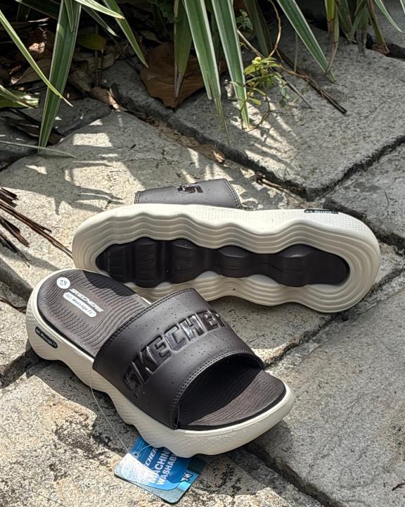 Skecherrs Massage Fit Slides Brown