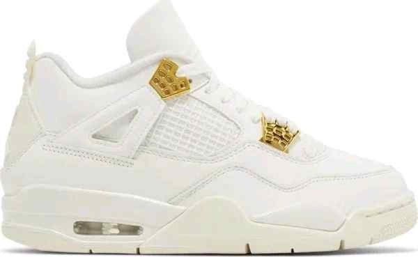 Nikee Air Jordan 4 Retro Metallic Gold