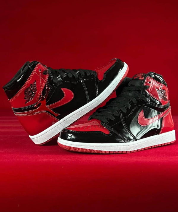 NIKKE AIR JORDAN 1 HIGH OG PATENT BRED GLOSSY