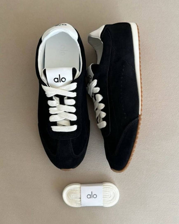 Alo Yoga Sunset Suede Sneakers Black