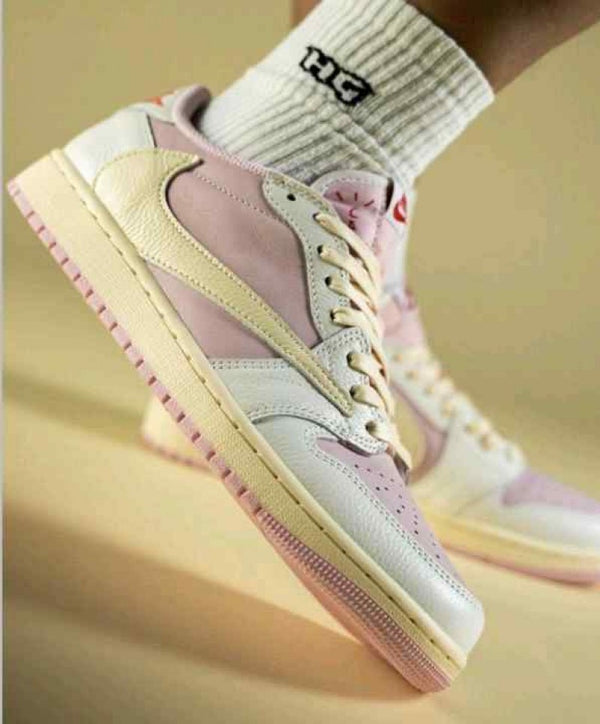 Travis Scott x Nikee Air jordan 1 low OG Shy pink semi ua