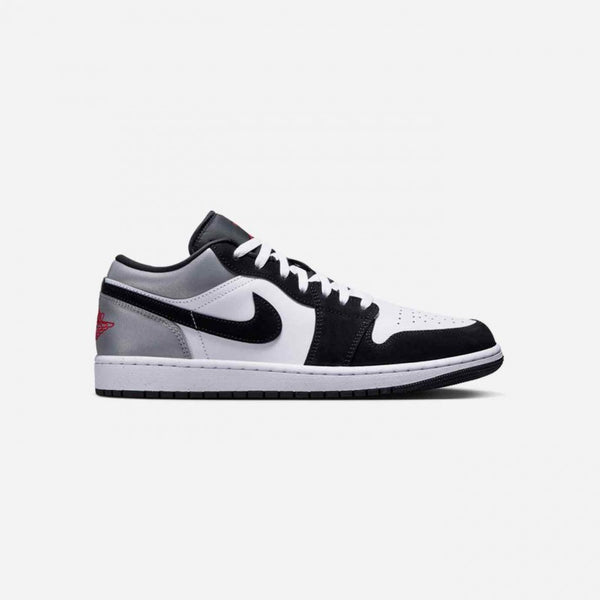 Nikke Air Jordan 1 Low White Fire Red Black Matte Silver