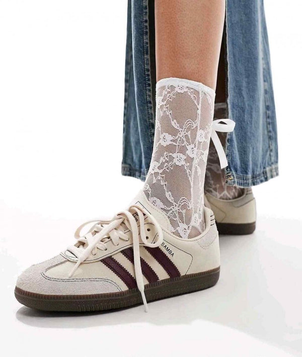 Addidas Samba OG Wonder White Maroon women