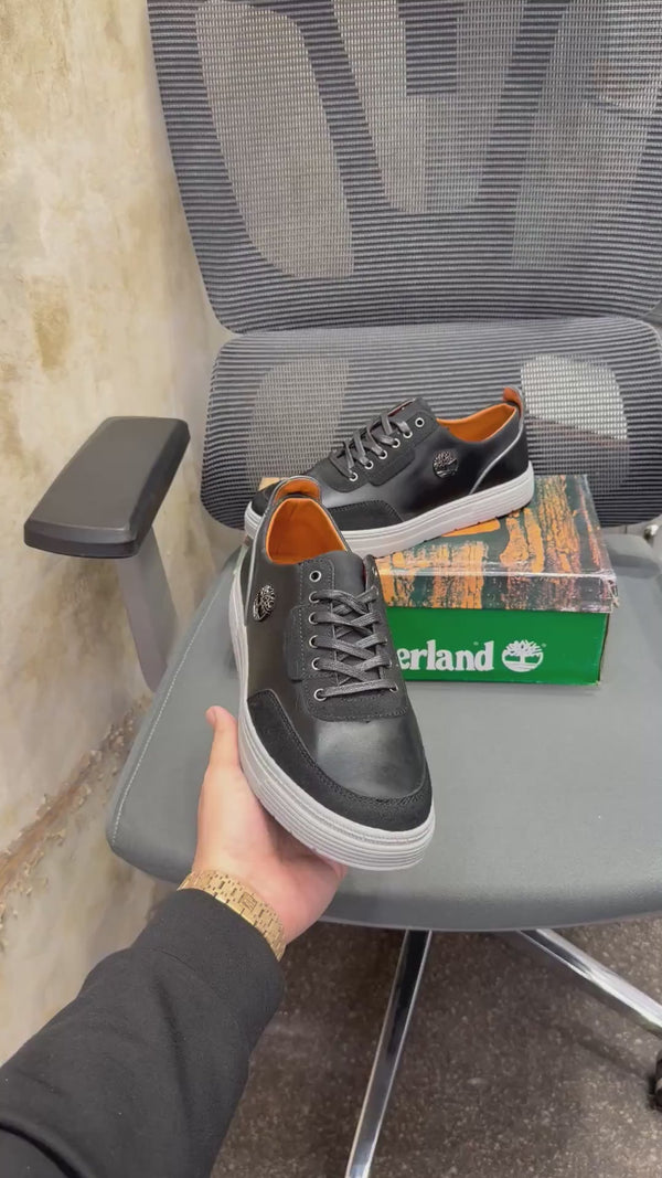 TIMBERLAND LOW BLACK GREY CASUAL SNEAKER WITH SUEDE