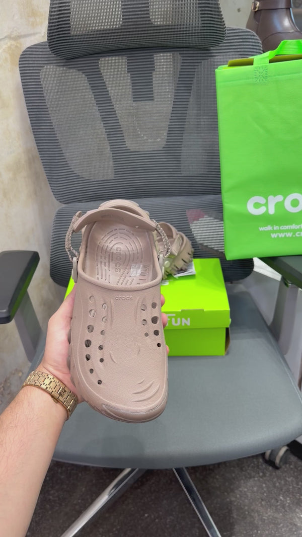 Croc.s Echo Clogs Brown With Og Box And Carry Bag