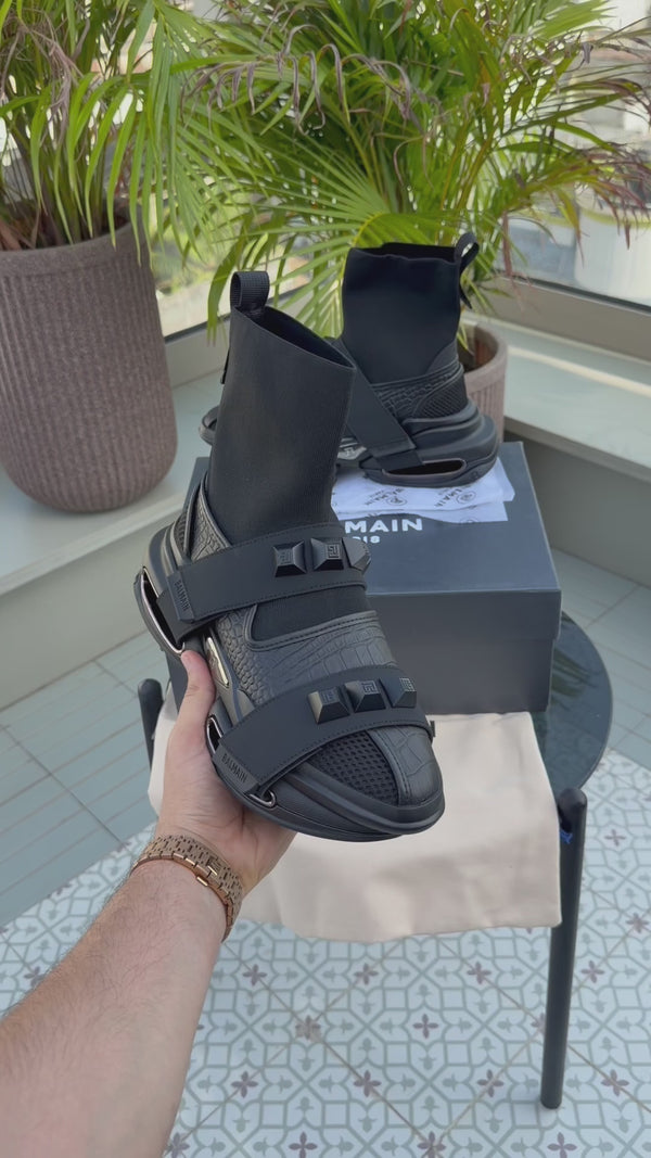Balmaiin B-Bold high-top sneakers from featuring black