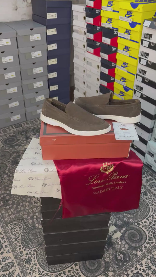 LORO PIANA SUMMER WALKS LOAFER SUEDE BROWN 200