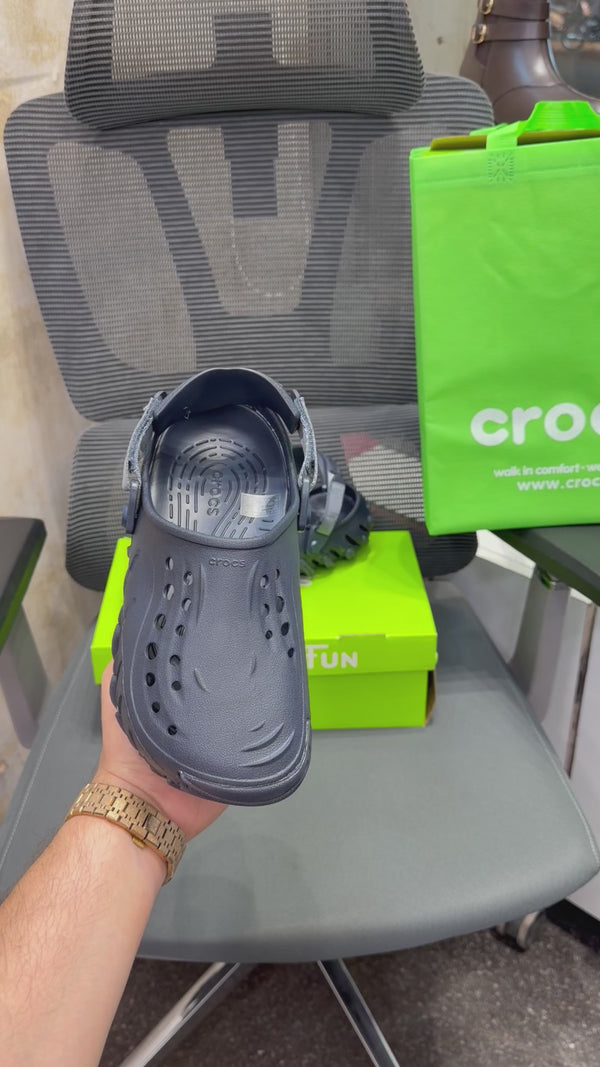 Croc.s Echo Clogs Navy Blue With Og Box And Carry Bag