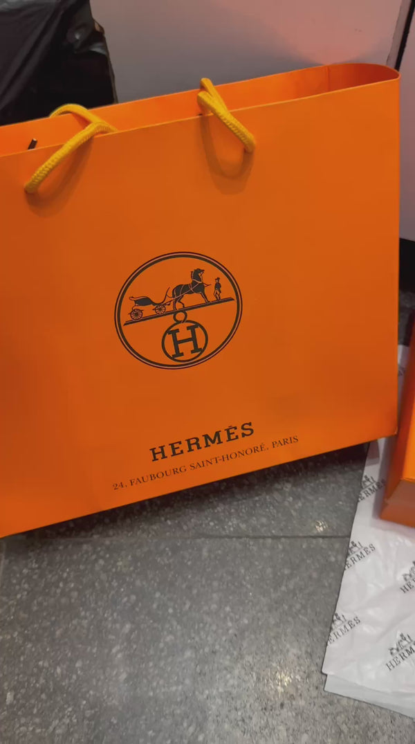 Hermes Chypre Calfskin Leather Sandals Slides White Premium