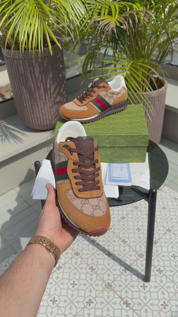 Guucci Re-Motion Canvas Beige Dark Brown